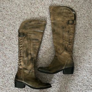 Vince Camuto tall boots beige size 9.5